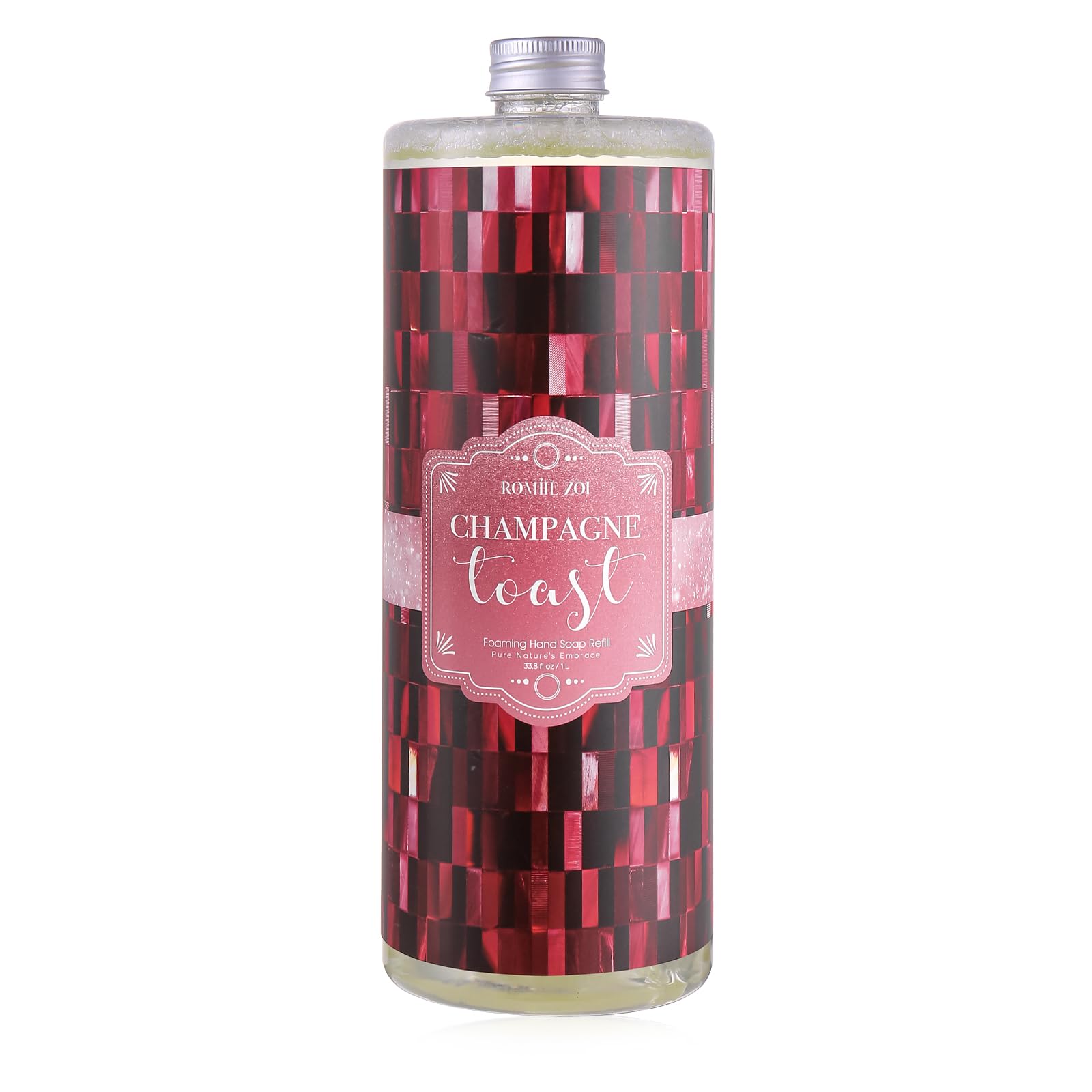 ROMIIE ZOI Foaming Hand Soap Refill, Champagne, Gentle & Moisturizing Formula, 1000 ML/ 33.8 FL OZ
