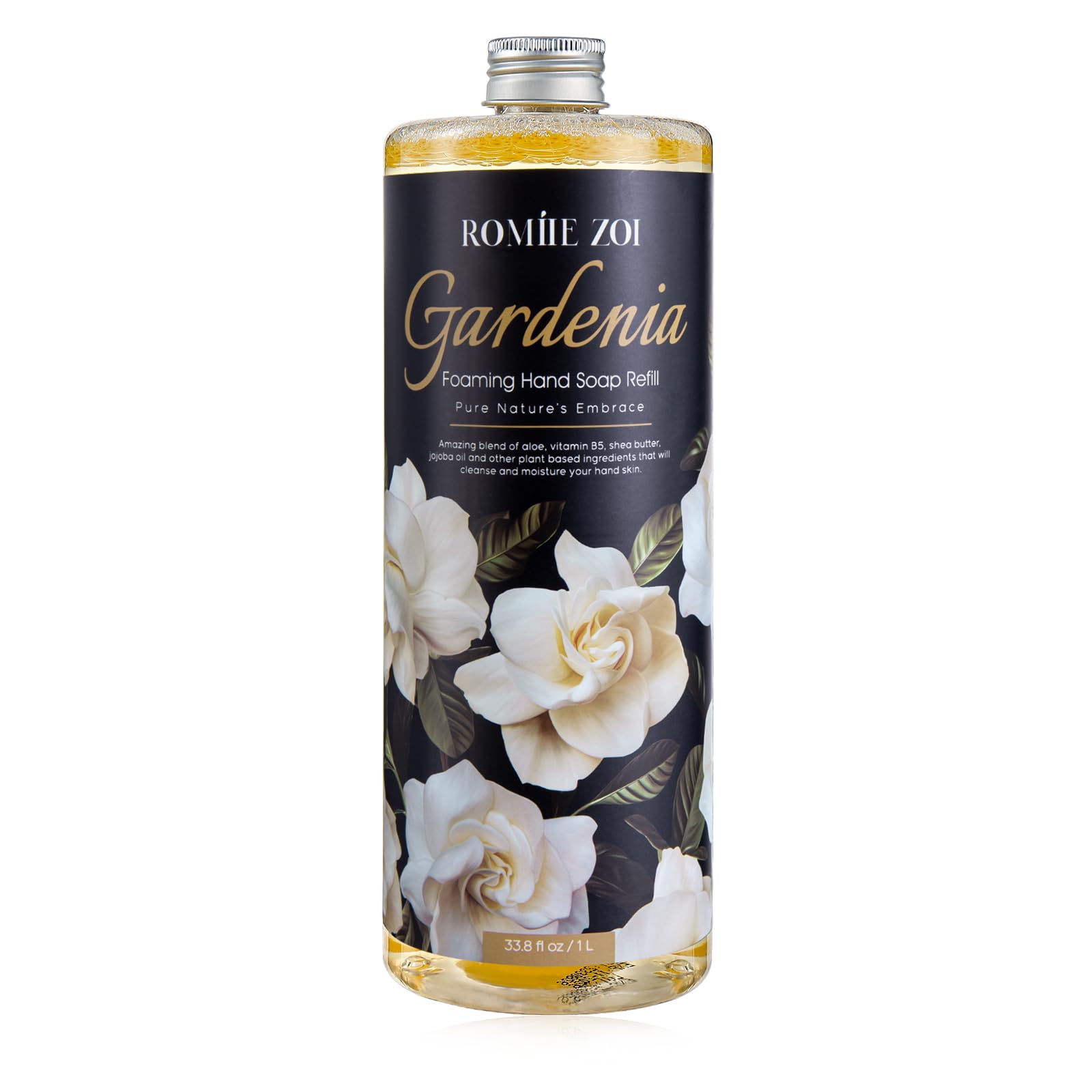 ROMIIE ZOI Foaming Hand Soap Refill, Gardenia, Gentle & Moisturizing Formula, 1 L/ 33.8 FL OZ