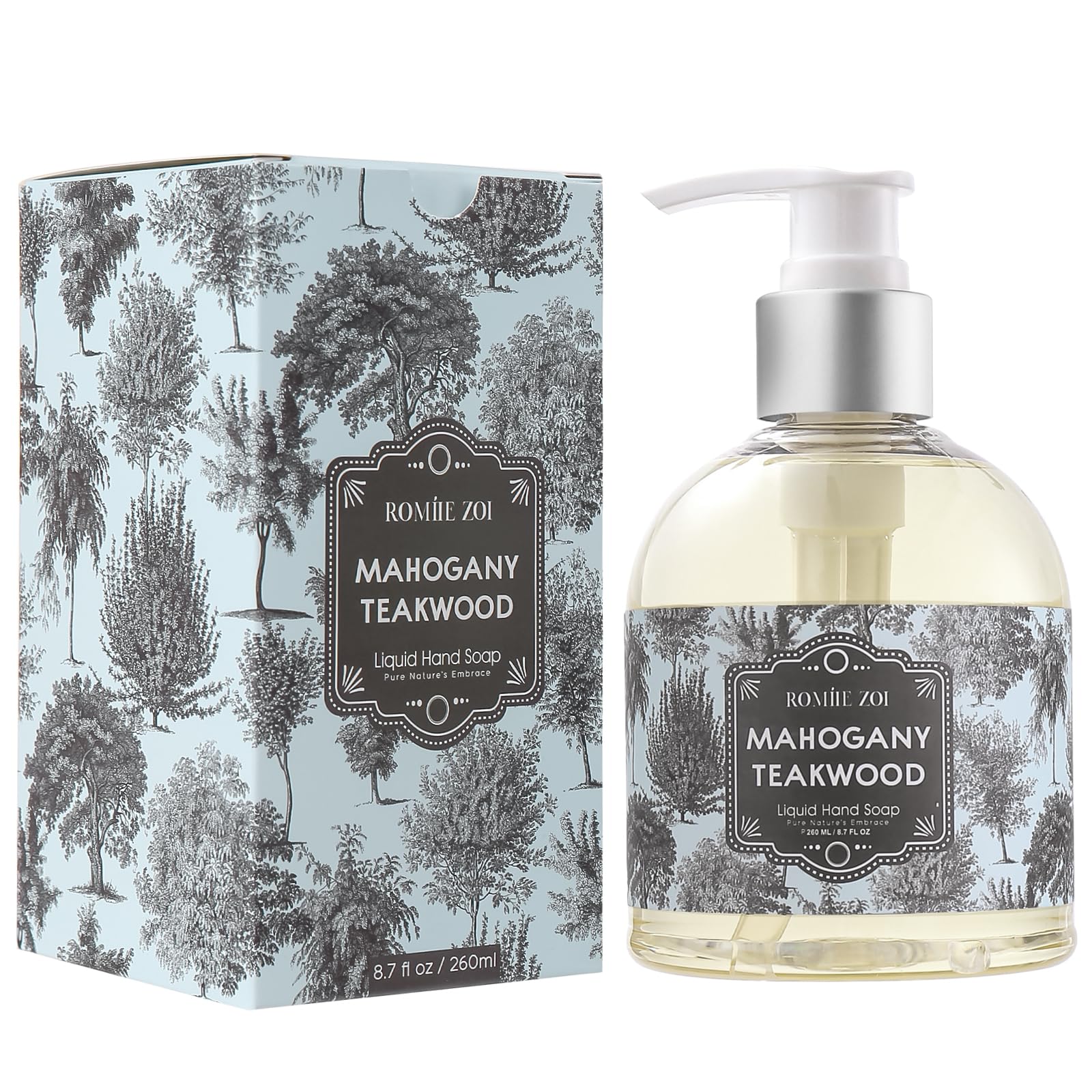 ROMIIE ZOI Liquid Hand Soap with Gift Box - Teakwood - 260ml/ 8.7 fl.oz